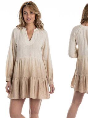 Dotti Tulum Ombre Cotton Dobby Dress NWT Sz XL